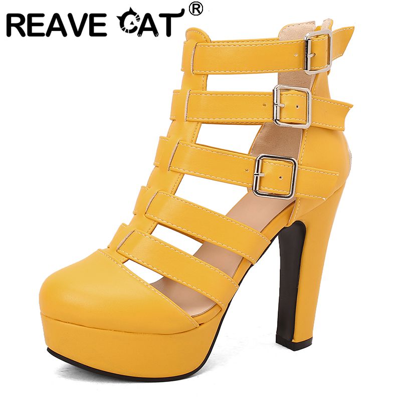 Women'S Fashion Belts - REAVE CAT Luxury Female Sandals Round