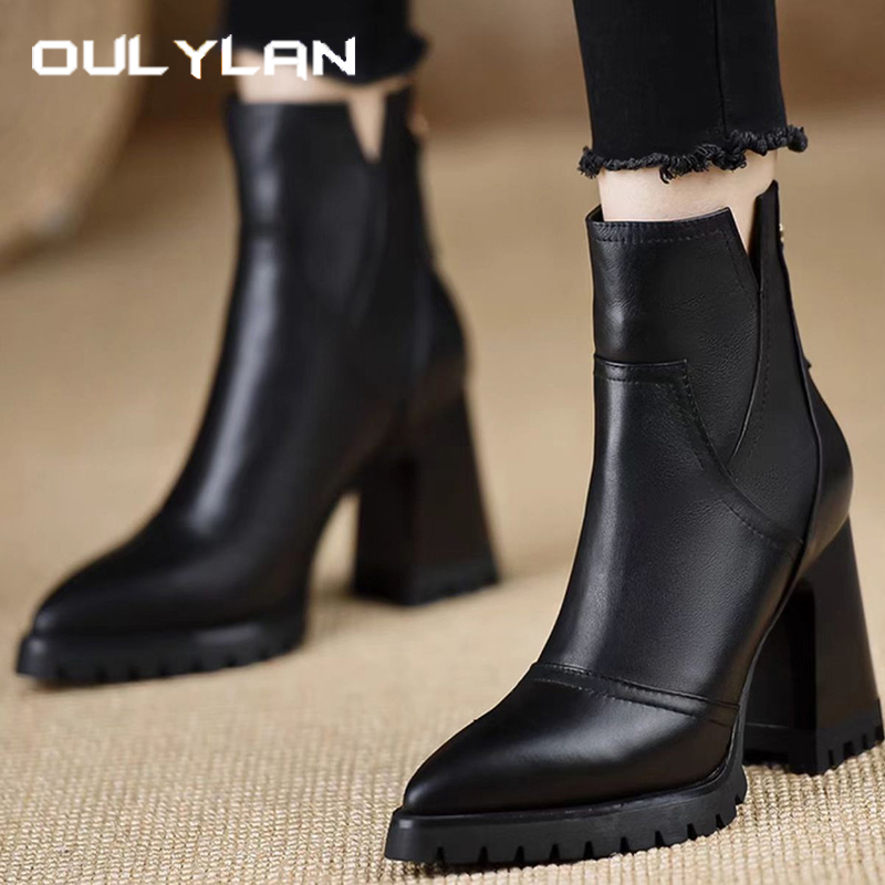 Oulylan Thick High-heeled Wome - Winter Fashion Women Boots recension och pris