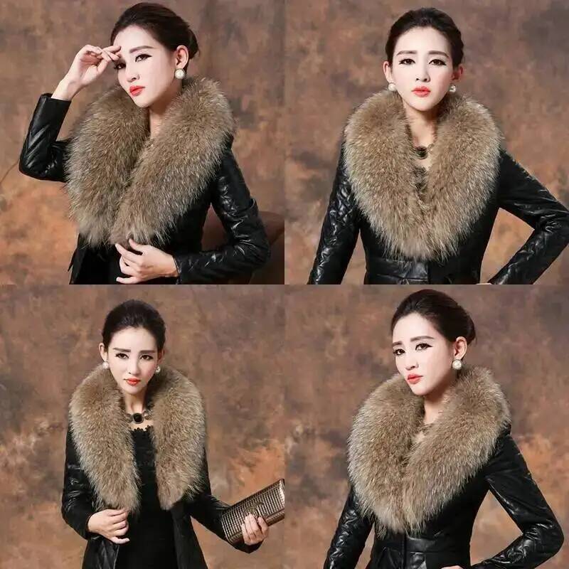 Natural Raccoon Fur Collar Rea - Women'S Fashion Jackets recension och pris
