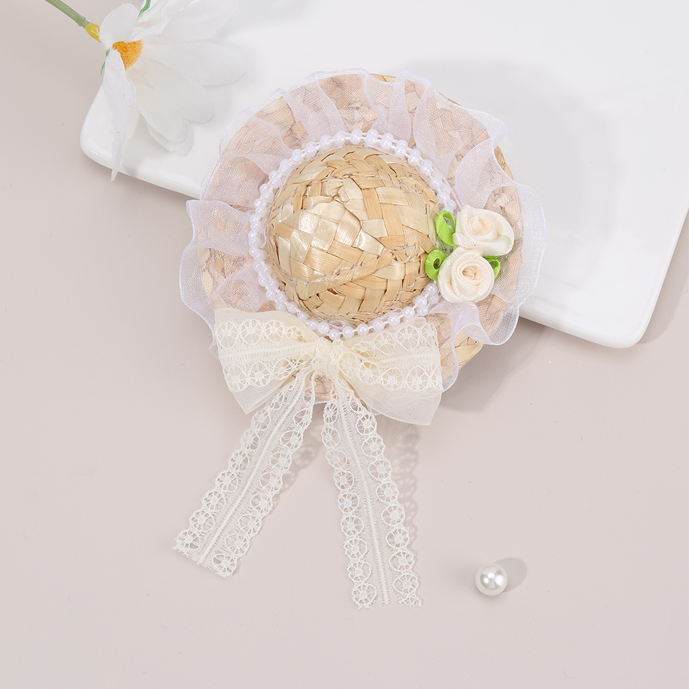 New Mini Straw Hat Hair Clip S - Straw Hat Summer recension och pris