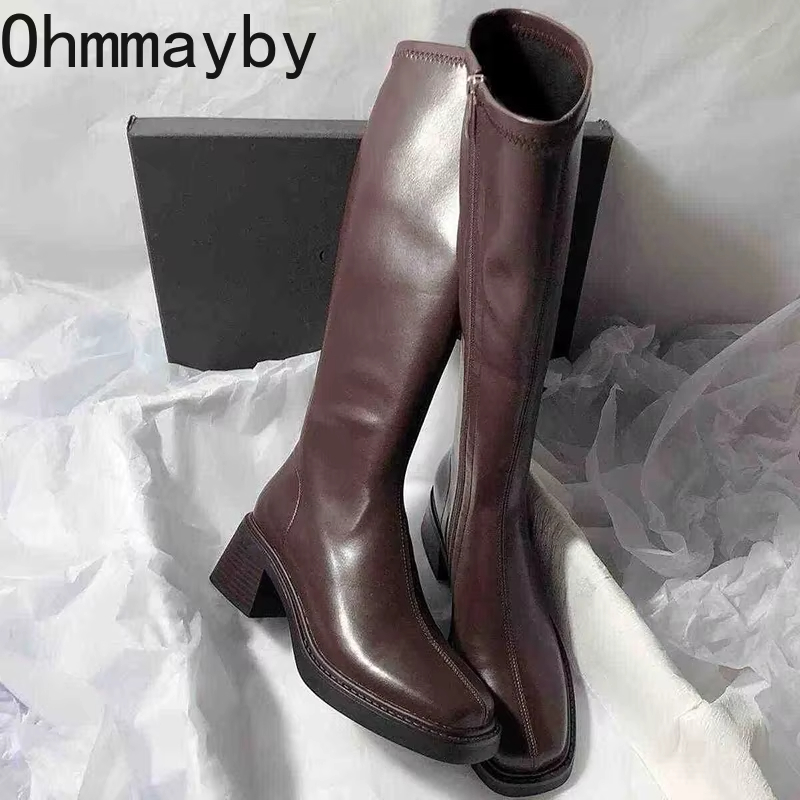 Vintage Thick Heel Women Knee  - Winter Fashion Women Boots recension och pris