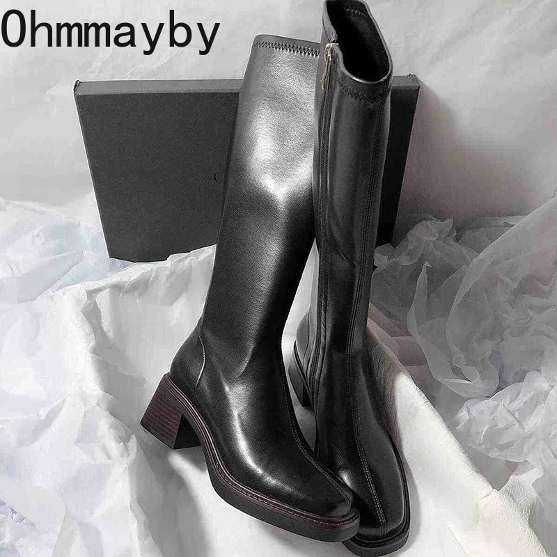 Vintage Thick Heel Women Knee  - Winter Fashion Women Boots recension och pris