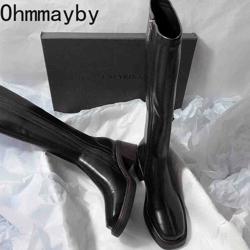 Vintage Thick Heel Women Knee  - Winter Fashion Women Boots recension och pris