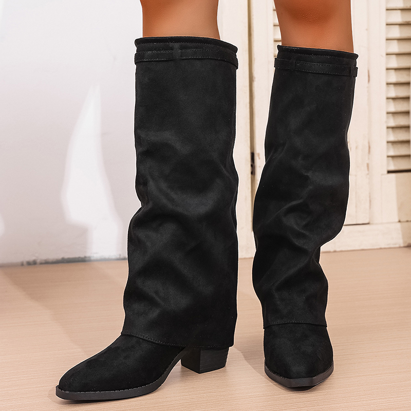 Fashion Slip On High Heeled Kn - Winter Fashion Women Boots recension och pris