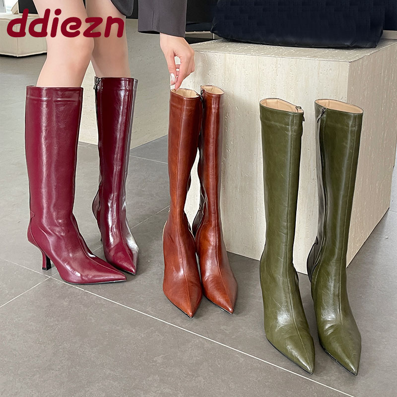 Fashion Pointed Toe Ladies Kne - Winter Fashion Women Boots recension och pris