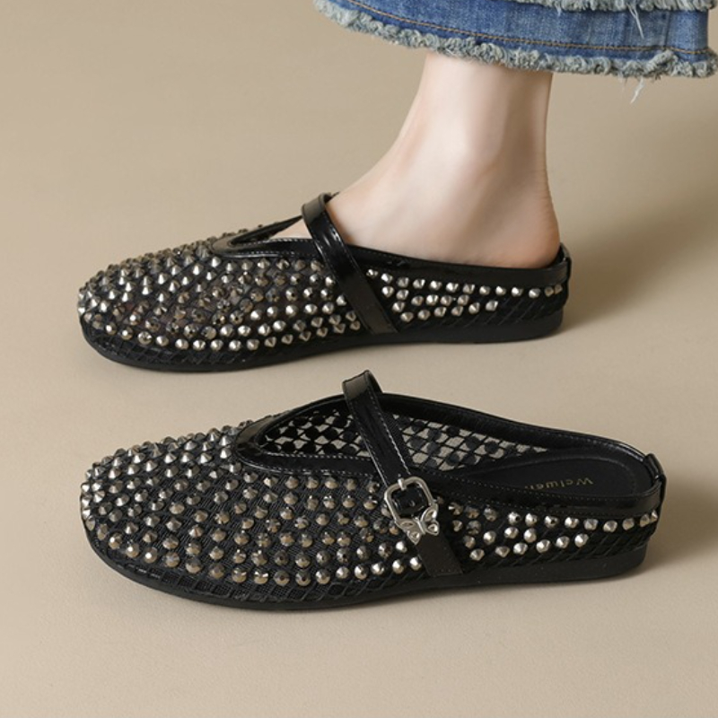 Mesh Rhinestone Brand Slippers - Women Fashion Designers recension och pris