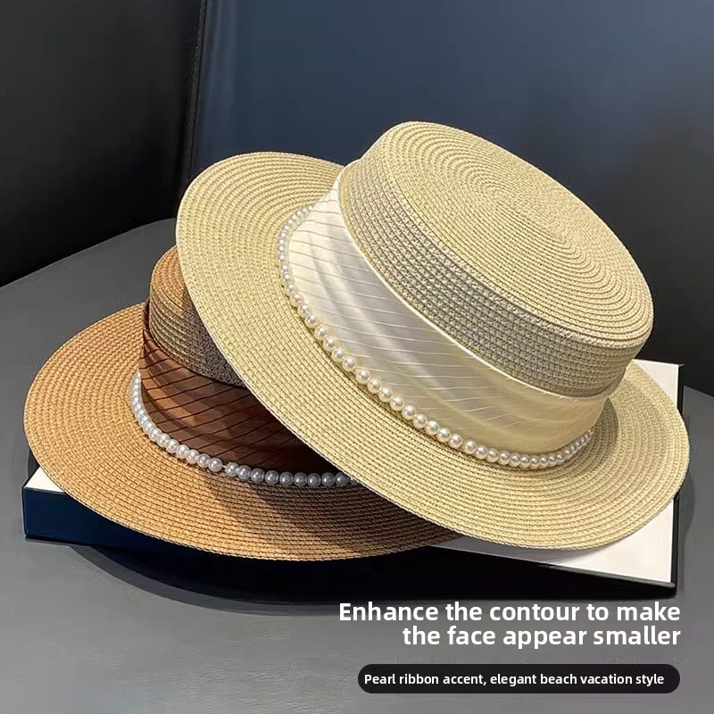 2025 New Style Hat Retro Flat  - Straw Hat Summer recension och pris