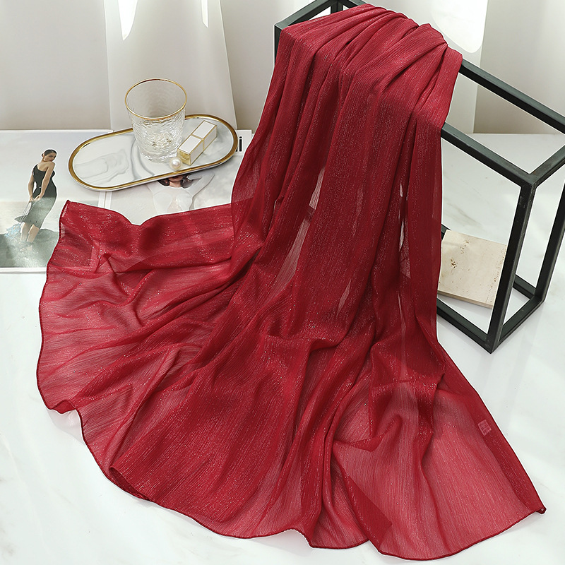 Women Thin Silk Scarf Solid So - Women'S Fashion Poncho recension och pris