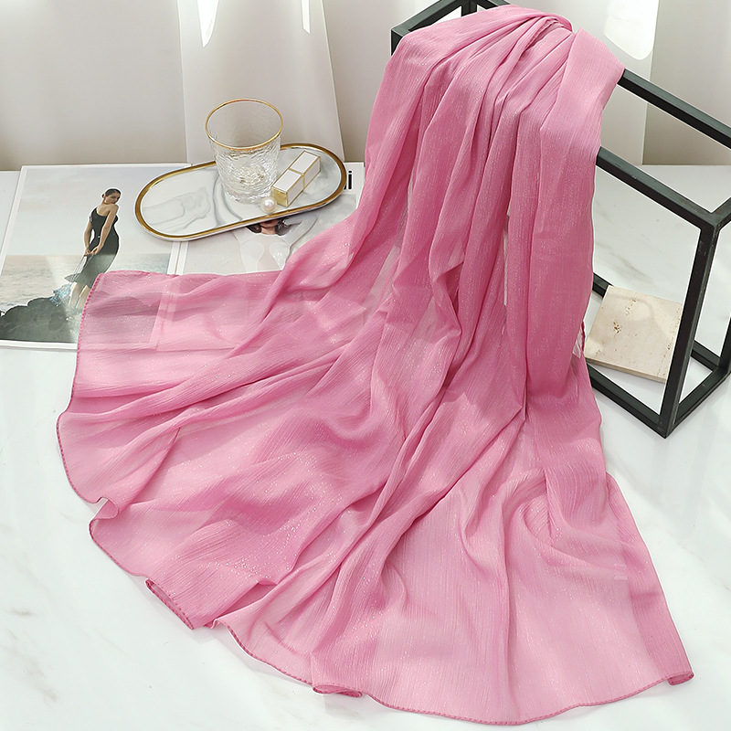 Women Thin Silk Scarf Solid So - Women'S Fashion Poncho recension och pris
