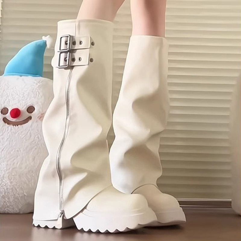 Punk Style Splicing Thick Bott - Winter Fashion Women Boots recension och pris