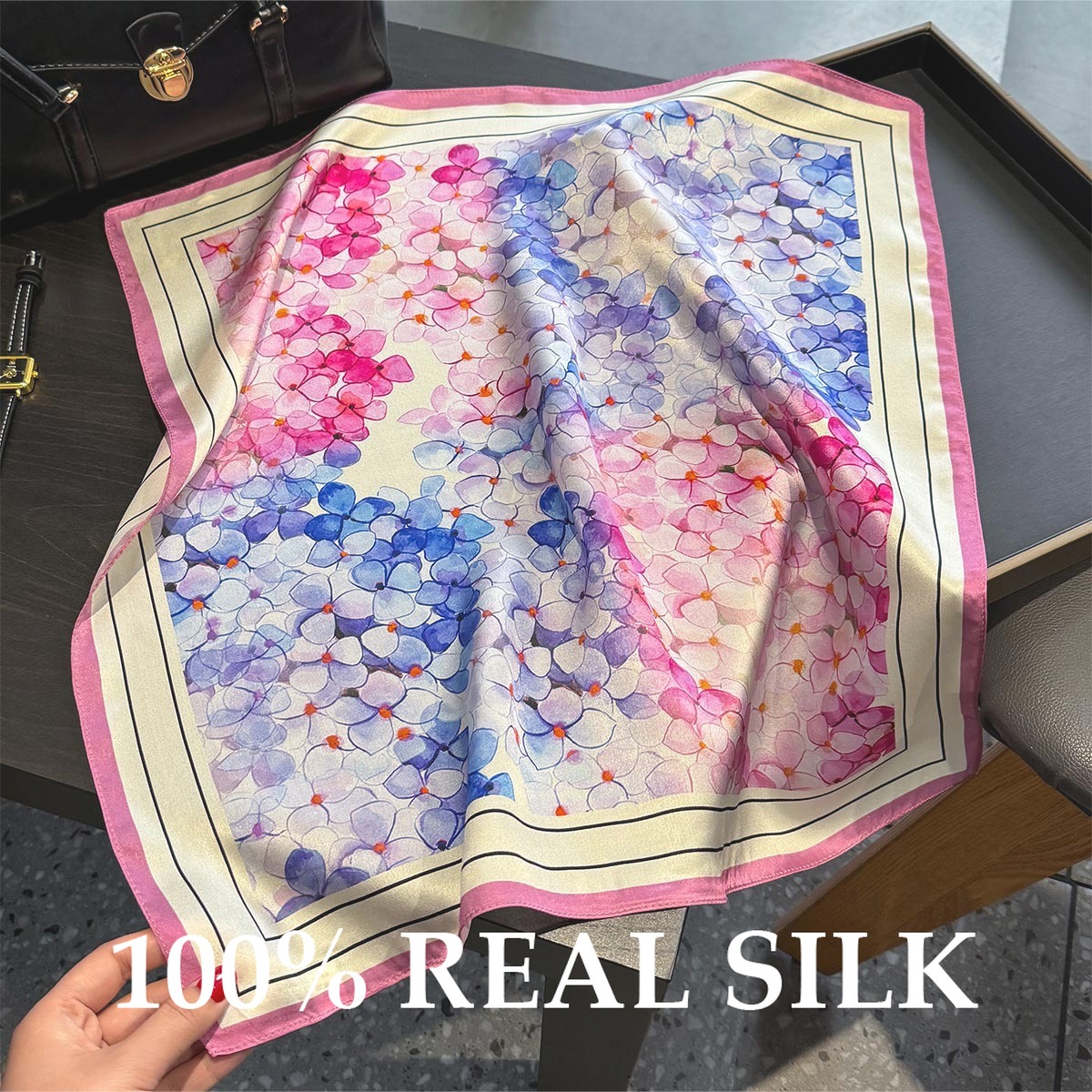 New 100% Pure Silk Scarf Fashi - Women'S Fashion Poncho recension och pris