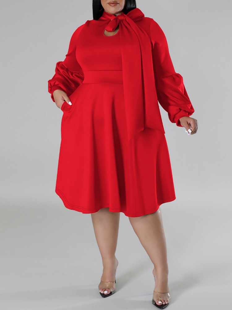 XL-5XL Plus Size Elegant Midi  - Xl Women'S Fashion recension och pris