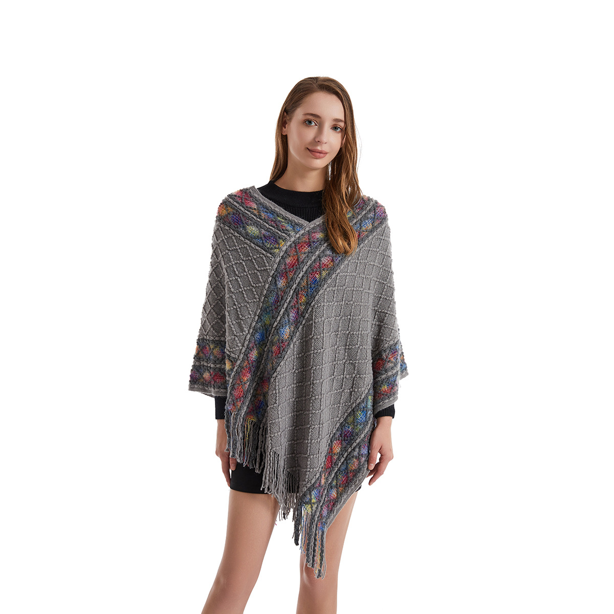 Women Spring Autumn Poncho Uni - Women'S Fashion Poncho recension och pris