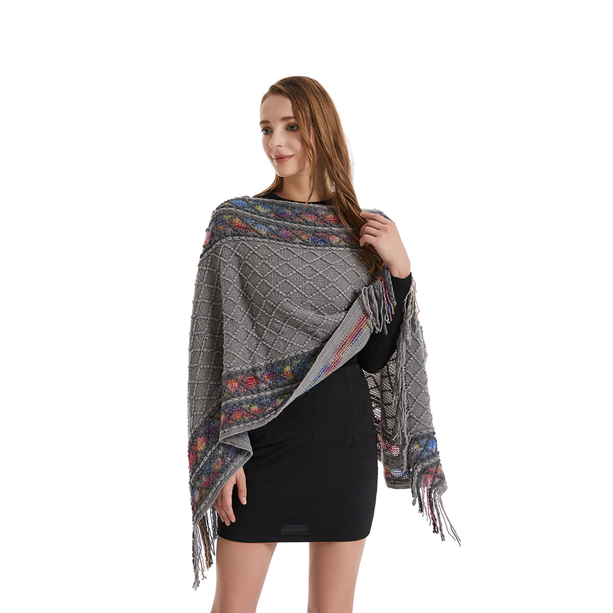 Women Spring Autumn Poncho Uni - Women'S Fashion Poncho recension och pris