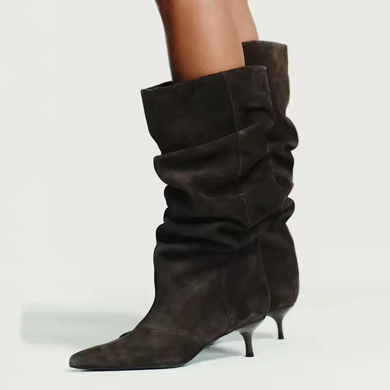Liyke Runway Fashion Pleated S - Winter Fashion Women Boots recension och pris