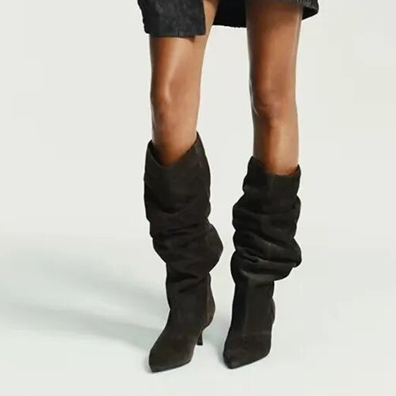 Liyke Runway Fashion Pleated S - Winter Fashion Women Boots recension och pris