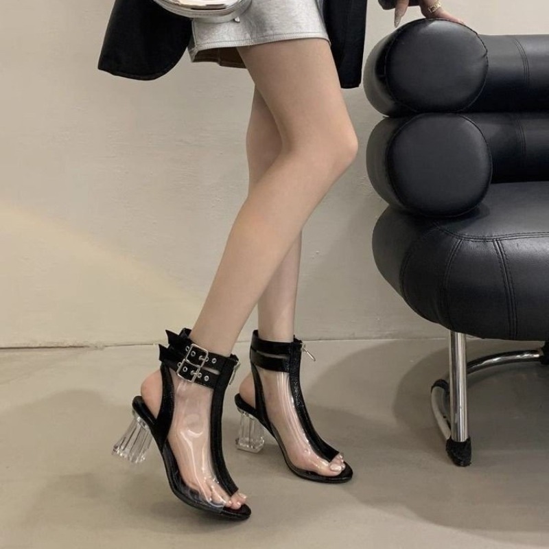 Crystal Heel Zip Sandals Summe - Women'S Fashion Belts recension och pris