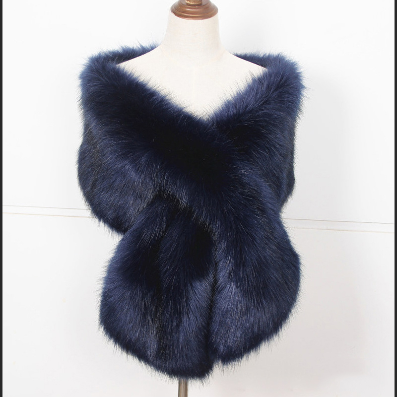 Faux Fox Fur Women Wraps Long  - Women'S Fashion Poncho recension och pris
