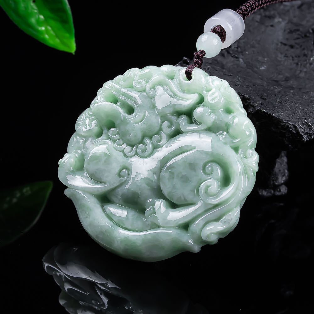 Natural Myanmar Jadeite Pixiu  - Women Fashion Designers recension och pris