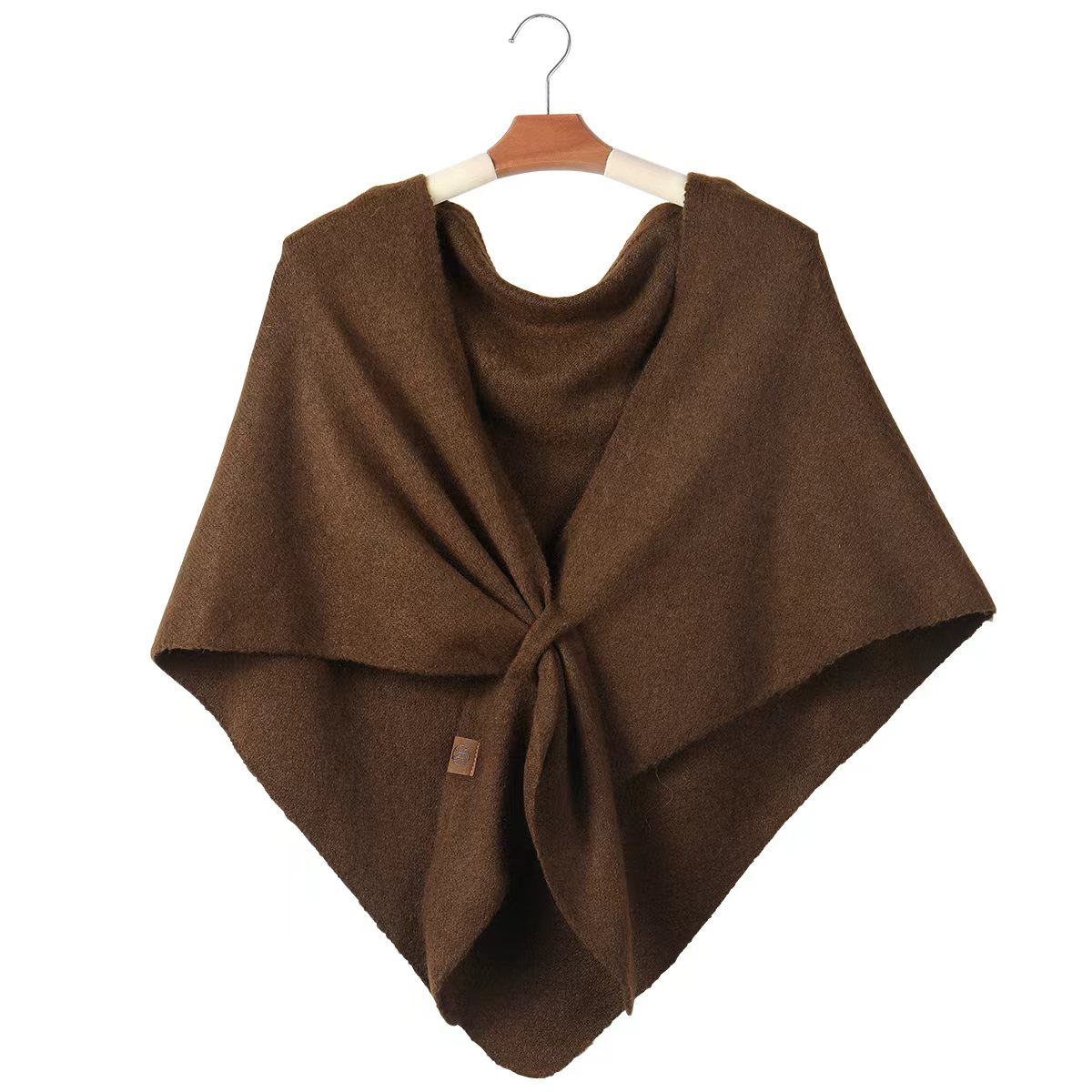 Simple Solid Color Knitted Tri - Women'S Fashion Poncho recension och pris