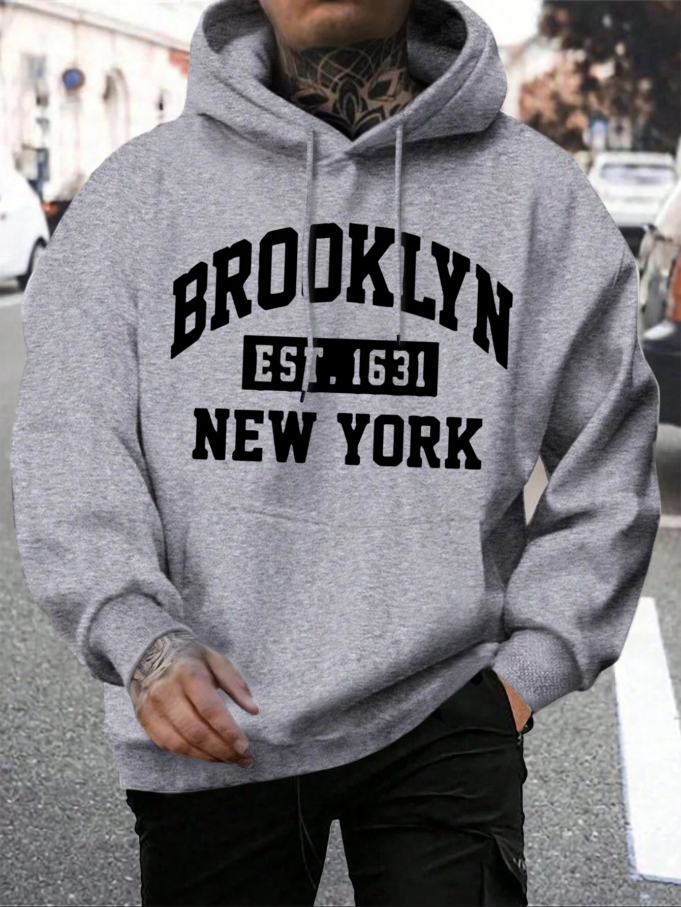 Brooklyn New York printed hood - Women'S Fashion York recension och pris