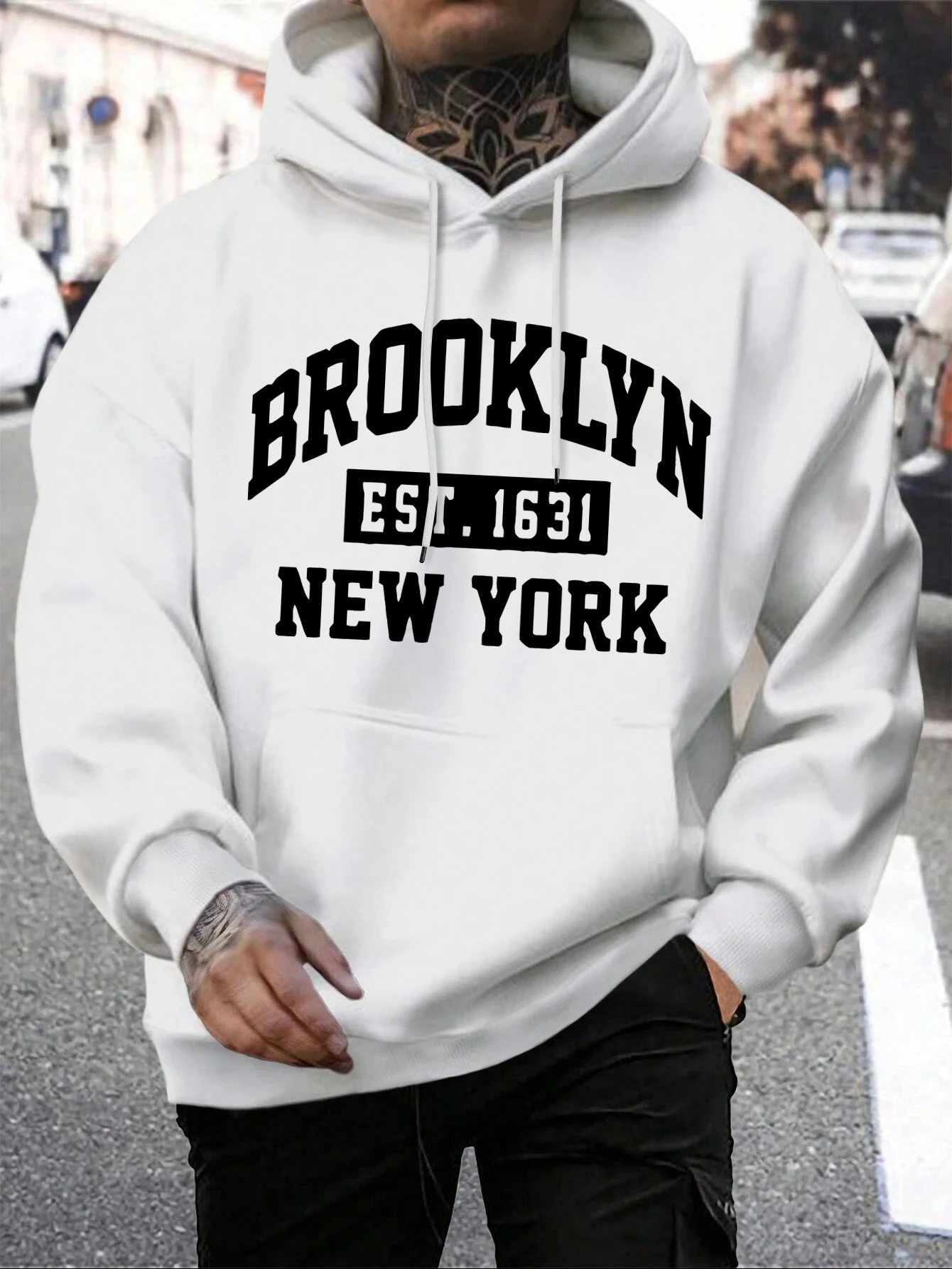 Brooklyn New York printed hood - Women'S Fashion York recension och pris