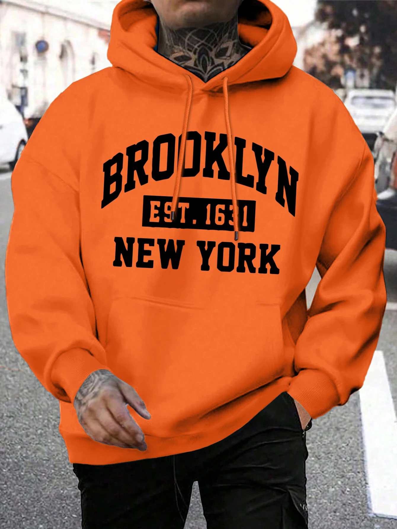 Brooklyn New York printed hood - Women'S Fashion York recension och pris