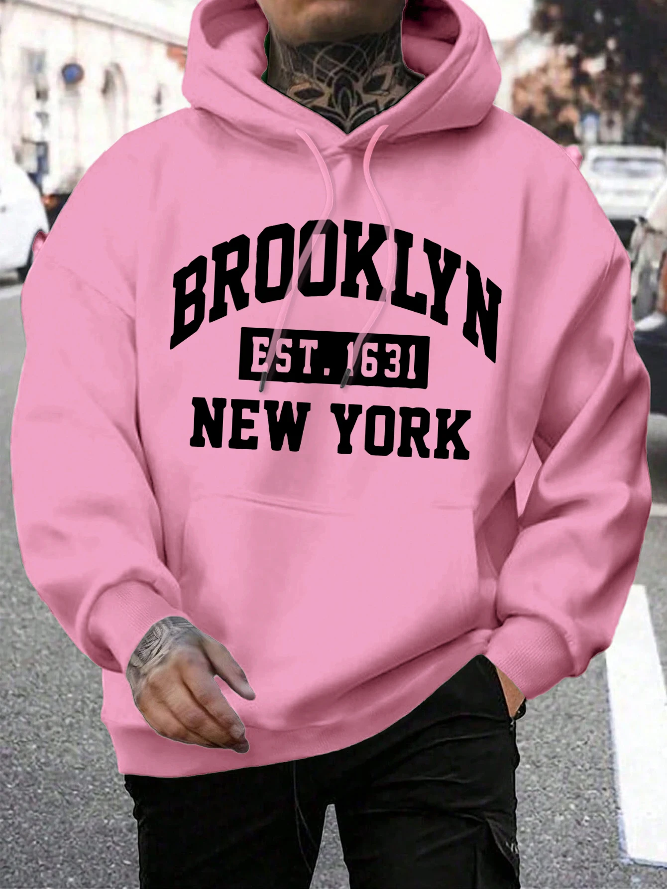 Brooklyn New York printed hood - Women'S Fashion York recension och pris